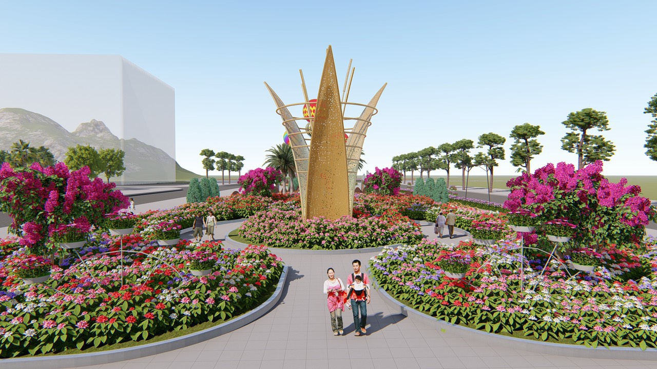 Hình ảnh Trang trí cảnh quan đô thị ngày Tết, lễ hội