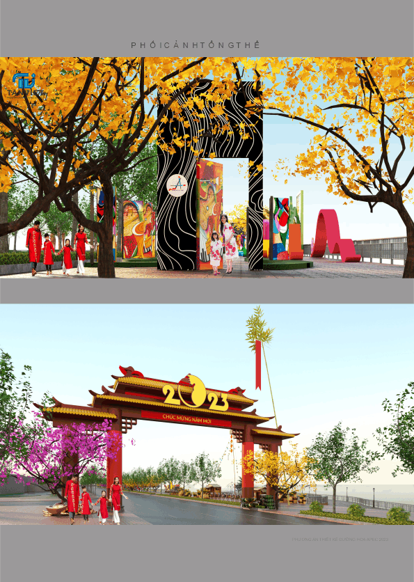 Trang trí cảnh quan đô thị ngày Tết